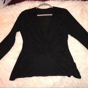 Black long sleeve top